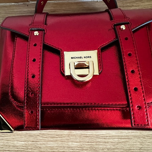 Michael Kors Metallic Red Bag - Picture 6 of 16